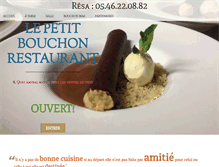 Tablet Screenshot of lepetitbouchon17.com
